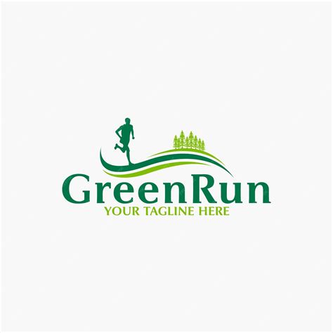 Premium Vector | Green Run Logo