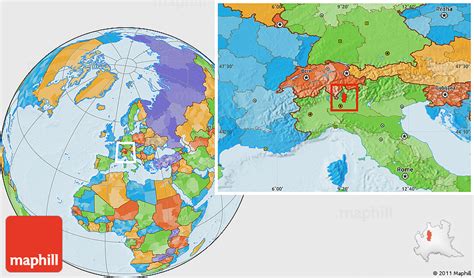 Political Location Map of Lecco