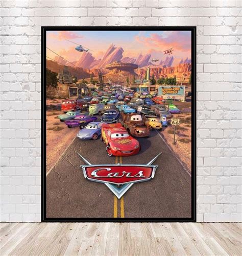 Cars Poster Disney Cars Movie Poster Vintage Disney Poster Disney World ...