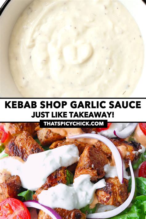 Kebab Shop Garlic Sauce (Easy two-step recipe!) | That Spicy Chick