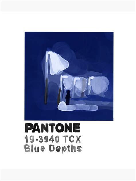 "Pantone blue depths colour swatch" Poster for Sale by Whittington | Redbubble