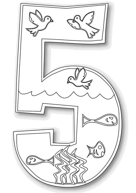 5th Day Of Creation Coloring Pages