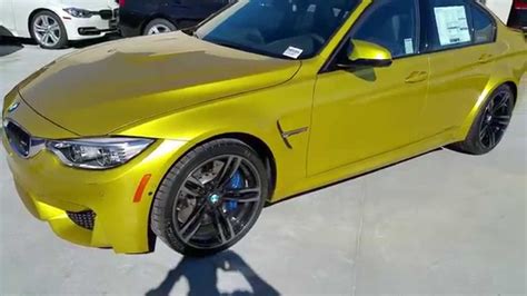 NEW BMW M3 AUSTIN YELLOW 19" M WHEELS MOONROOF BMW Review - YouTube