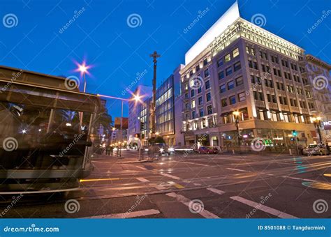 Cable Car Union Square in Downtown San Francisco Stock Photo - Image of ...