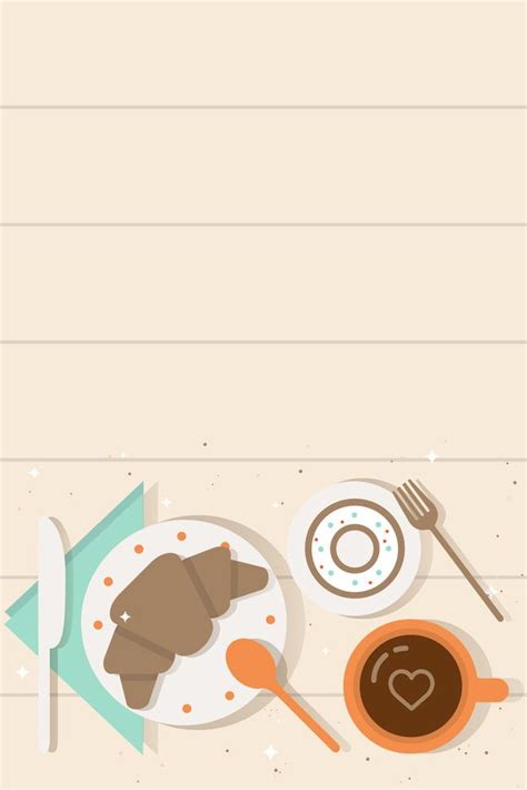 Vector Simple Flat Snack Restaurant Food | Food background wallpapers ...