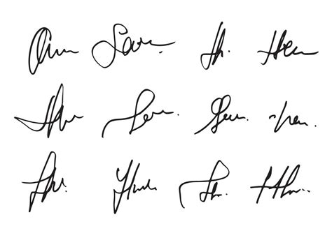 Hand Signature Vector Art, Icons, and Graphics for Free Download