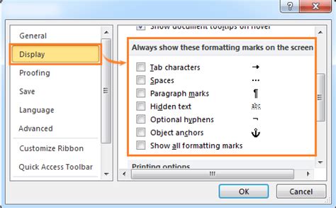 Hide formatting marks in word windows 7 - teddynex