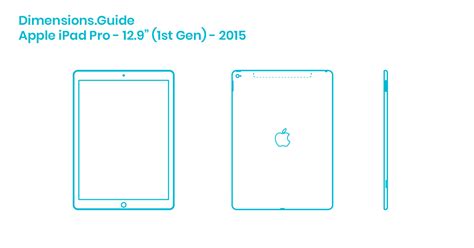 Apple iPad Pro - 12.9” (1st Gen) - 2015 Dimensions & Drawings ...