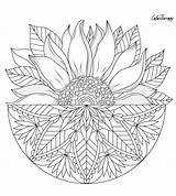 Sunflower Mandala Coloring Page  Gift Of The Day sketch template