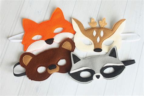 Wool Felt Animal Masks - Artisan in the Woods