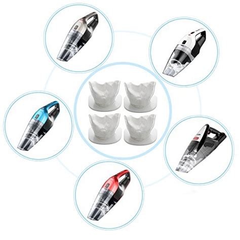 Holife 4 Pcs Pack Replacement Filters Filter Set Dust Bag ONLY for Handheld Vacuum Cleaners ...