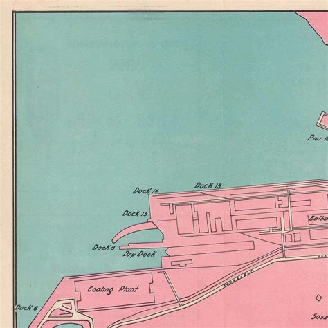 Old city plan of Panama City Panama 1950 fine reproduction | Etsy