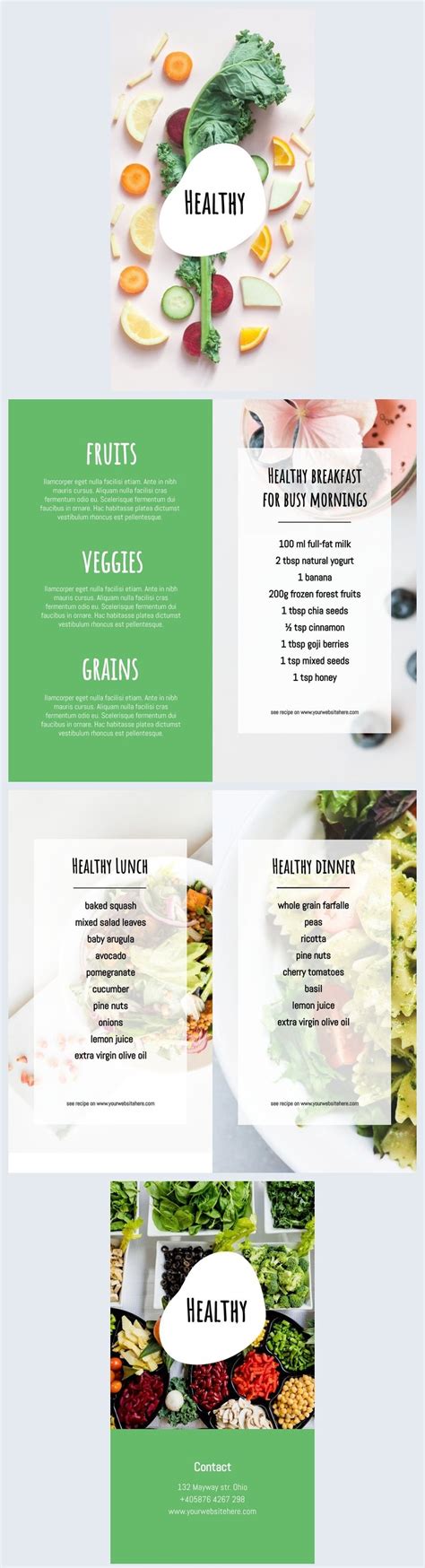 Healthy Eating Brochure Template | Brochure template, Healthy eating ...