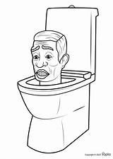 Skibidi Toilet Coloring Page Printable sketch template