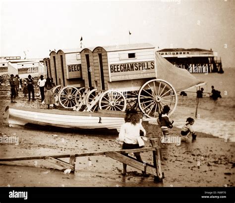 Great Yarmouth beach and pier - Victorian period Stock Photo - Alamy