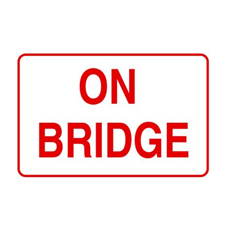 On Bridge Traffic Warning Sign on Transparent Background 18972676 PNG