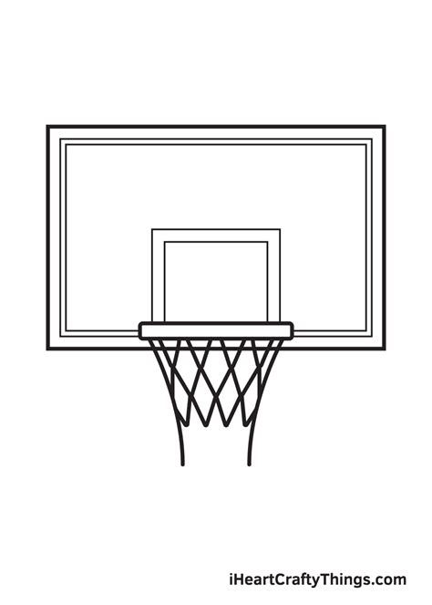 Basketball Hoop Drawing - How To Draw A Basketball Hoop Step By Step