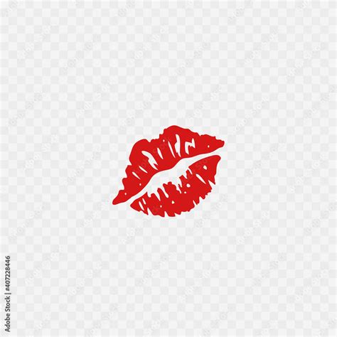 Lips kiss emoji. Red Lipstick kiss icon. Isolated. Vector Stock Vector ...