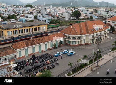 Nha Trang old french colonial style train station, Vietnam Stock Photo - Alamy