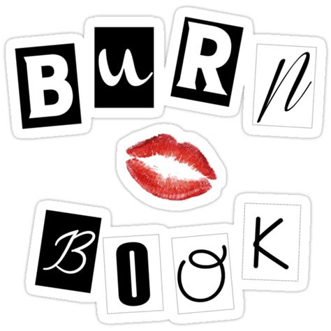 "Mean Girls - Burn Book" Stickers by Natalie Rowe | Redbubble