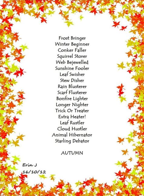 11 best Poetry - Kennings images on Pinterest | Poem, Poetry and Autumn leaves