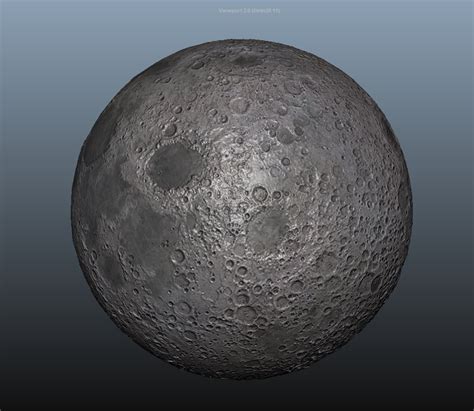 3d model moon normal