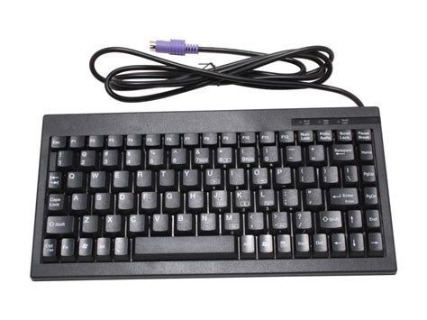 SolidTek KB-595BP Black PS/2 Wired Mini Keyboard - Newegg.com