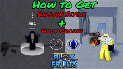 How to get Hallow Scythe + Holy Crown in Blox Fruits - YouTube