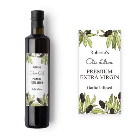Olive Oil Bottle Labels