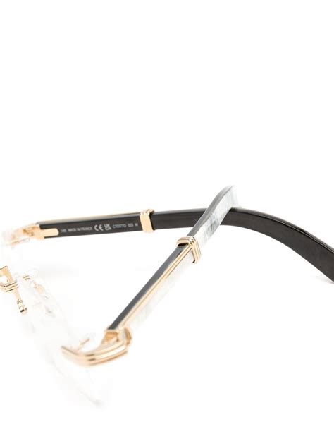 Cartier Eyewear Frameless round-frame Glasses | Gold | FARFETCH