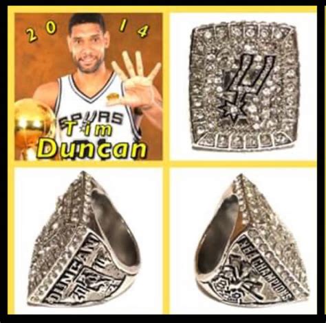 San Antonio Spurs Tim Duncan 2014 Championship Ring Size 11 | Etsy