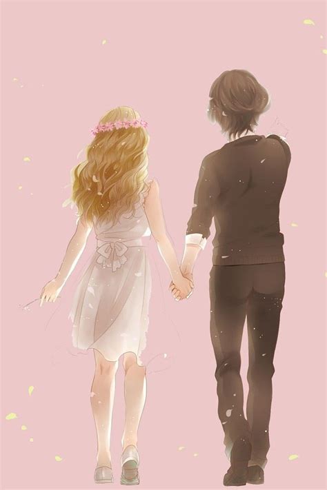 Anime Couples Holding Hands And Walking