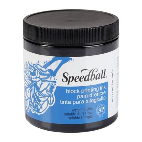 Speedball® Water Soluble Block Printing Ink 8 oz Black | Jerry's Artarama