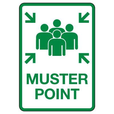 Muster Point With Arrows Sign | Seton