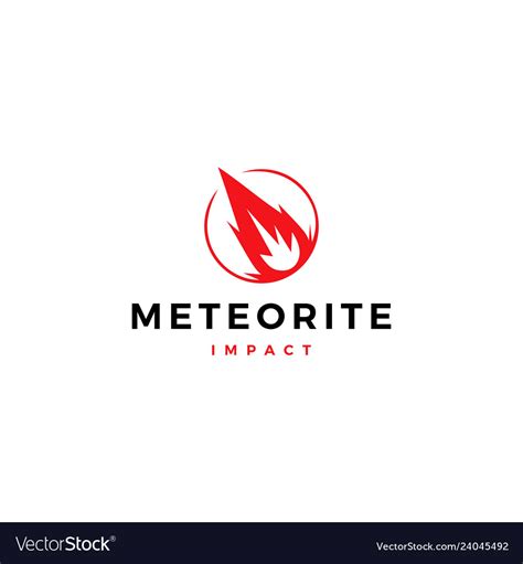 Impact meteor logo icon Royalty Free Vector Image