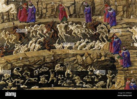 Sandro Botticelli - Inferno, Canto XVIII Stock Photo - Alamy