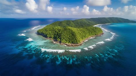 The Aerial View Of The Island And Sky Background, Coastal, Landscape ...