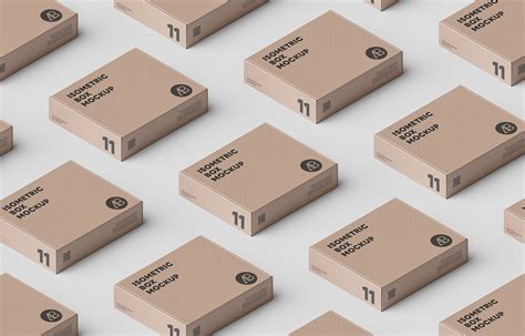 Box Grid PSD Packaging Mockup