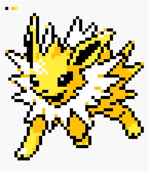 Jolteon Minecraft Pixel Art , Png Download - Pixel Art Pokemon Jolteon ...