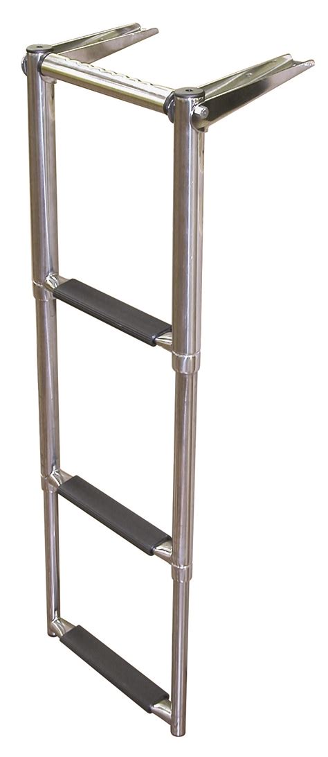 X-Haibei Folding Boat Ladder 4 Step Telescoping Rear Entry Over ...