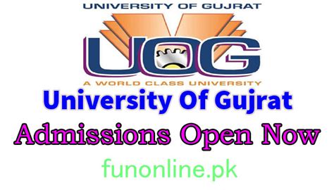 University Of Gujrat UOG Admission 2021 - Online Apply | WebStudy