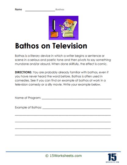 Bathos Worksheets - 15 Worksheets.com