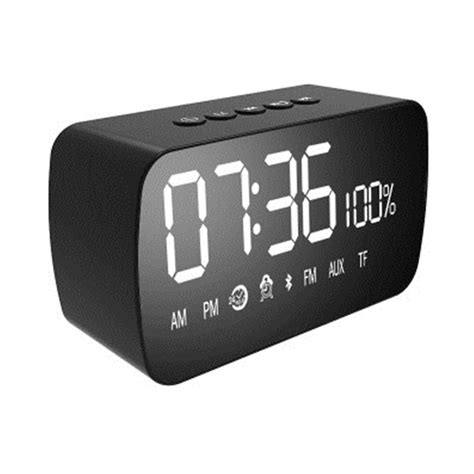 Alarm Clock Large LED Mirror Display Electronic digital table clocks USB charging function ...