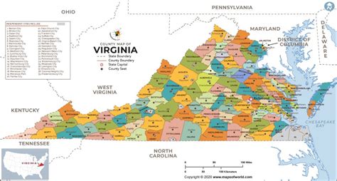 Counties Of Virginia Map – Map Of The World