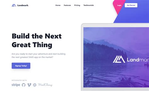 Tailwind Css Landing Page Templates