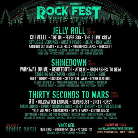 JELLY ROLL, SHINEDOWN And THIRTY SECONDS TO MARS To Headline 2024 ROCK ...