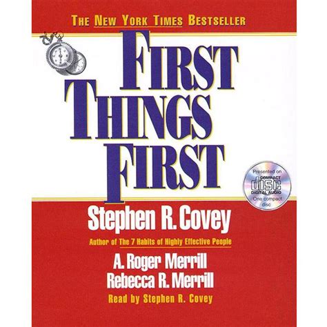 First Things First - Audiobook (abridged) by Stephen R. Covey