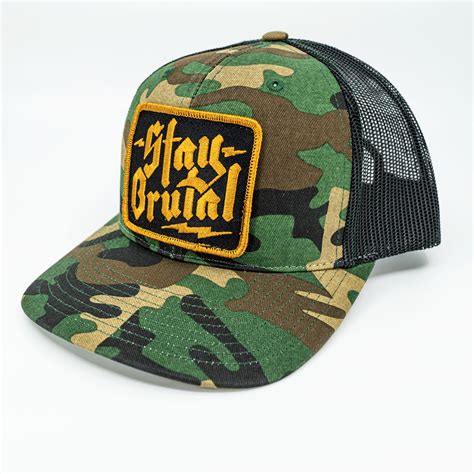 Stay Brutal Camo Trucker Hat