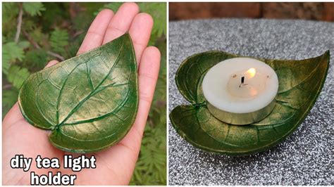 DIY Tea light holder. How to make easy clay tea light holder. Easy ...