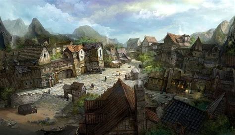 Pin by Simone Verlengia on Adventure Locations | Fantasy town, Fantasy village, Fantasy landscape